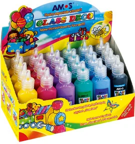 Amos Farby witrażowe 6 kolorów opakowanie 24 sztuki) - Przybory szkolne - miniaturka - grafika 3