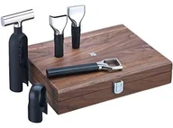 Pojemniki na przyprawy - WMF Baric Sommelier zestaw do wina, 5-częściowy w orzech włoski drewnianym pudełku, korkociąg, nóż do folii, korek do butelek, wina ze sztukatorskie, otwieracz do butelek, czarna 662866040 - miniaturka - grafika 1