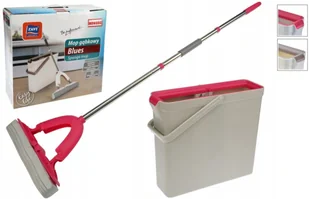 Mop Blues Gąbkowy Z Wyciskaczem Kij Teleskopowy - Miotły, szufle, mopy - miniaturka - grafika 2