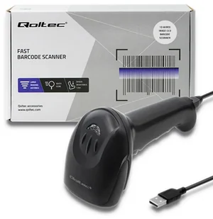 qoltec Laserowy czytnik kodów kreskowych 1D | CCD | USB | Czarny 50866 - Dodatki do drukarek i skanerów - miniaturka - grafika 6