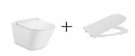 Miski WC - Roca A34H472000 Gap Miska podwieszana WC Rimless Square 54cm z deską wolnoopadającą ULTRASLIM zestaw) - miniaturka - grafika 1