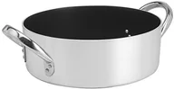 Pozostałe akcesoria kuchenne - Agnelli pentole agnelli Platinum duszonych garnków wykonana z aluminium, z 2 uchwytami ze stali nierdzewnej, srebrny, srebrny/czarny, 40 cm ALSA106S40 - miniaturka - grafika 1