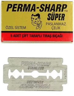 Perma Klasyczne żyletki Perma-Sharp Super Double Edge (5 szt.) 7702018005819 - Akcesoria do golenia męskie - miniaturka - grafika 3