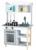 Zabawki AGD - EcoToys Drewniana kuchnia kuchenka zestaw 7256A - miniaturka - grafika 1