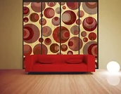 Inne - Apalis XXL Obraz na okno Jolly Balls okręgi Pomarańczowy Czerwony abstrakcyjny retro 34987 - miniaturka - grafika 1