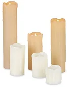 Świece - Relaxdays zestaw świec LED, 6 świec flammenlos, elektryczne świece z prawdziwego migająca, nie wymaga baterii, średnica 5 cm, kremowy 10021535 - miniaturka - grafika 1