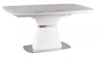 Stoły - Signal STÓŁ SATURN II CERAMIC BIAŁY EFEKT MARMURU/BIAŁY MAT 160(210)X90 - miniaturka - grafika 1