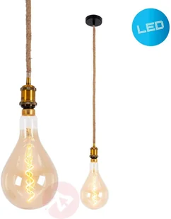 Näve Lampa wisząca LED Ontario lina konopna, 1-punktowa - Lampy sufitowe - miniaturka - grafika 5