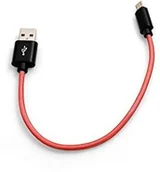Kable USB - System-S System-S kabel Micro USB do USB A 2.0 pleciony nylonowy osłona czerwona 25 cm 56529205 - miniaturka - grafika 1