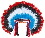 Dodatki do strojów karnawałowych - Widmann Pióropusz party "Indiański Wódz" WI29285 - miniaturka - grafika 1