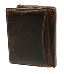 Wild Portfel Męski Skórzany Skóra Licowa Mały Pionowy Bez Zapięcia 5505 - Portfele - miniaturka - grafika 3