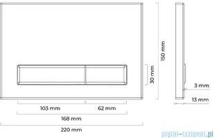 Oltens Torne przycisk spłukujący do WC chrom biały 57103000 - Stelaże i zestawy podtynkowe do WC Oltens Torne przycisk spłukujący do WC chrom biały 57103000 - Stelaże i zestawy podtynkowe do WC - miniaturka - grafika 2