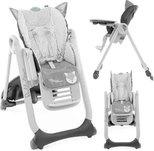 Chicco Polly 2 Start 3w1 krzesełko do karmienia 4 kółka Foxy - Krzesełka do karmienia - miniaturka - grafika 2