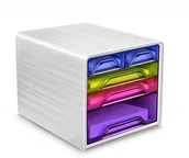 Szafki biurowe - CEP Zestaw 5 szufladek CEP Smoove, biały/mix kolorów C7213HM-99 - miniaturka - grafika 1