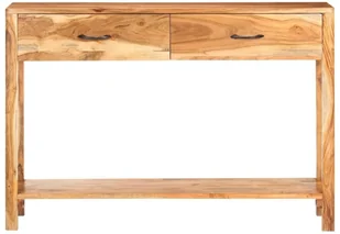 vidaXL Szafka, 110x30x75 cm, lite drewno akacjowe 320471 - Szafki do salonu - miniaturka - grafika 11