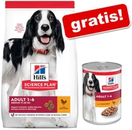 Mokra karma dla psów - Hills Science Plan Duże opakowanie Science Plan + karma mokra 6 x 370g gratis! Mature Adult 6+ Large Breed kurczak 14 kg + 6 x 370 g Mature Adult 7+ kurczak - miniaturka - grafika 1
