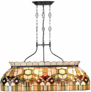 Clayre & Eef 115 cm  lampa wisząca Saavik, styl Tiffany - Lampy sufitowe - miniaturka - grafika 2
