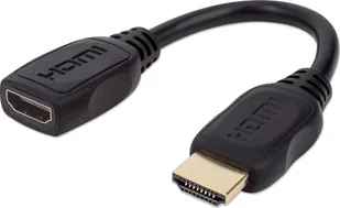 Manhattan PRZEDŁUŻACZ KABEL HDMI-HDMI 2.0 M/F 20CM 354523 - Kable komputerowe i do monitorów - miniaturka - grafika 2