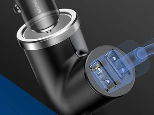 Baseus Ładowarka samochodowa Baseus Y 3.4A 2x USB +port zapalniczki CCALL-YX01 - Ładowarki samochodowe - miniaturka - grafika 10