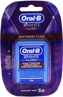 Oral B Oral B 3D White Luxe woskowana nić dentystyczna o działaniu wybielającym Radiant Mint 35 m - Nici dentystyczne - miniaturka - grafika 2