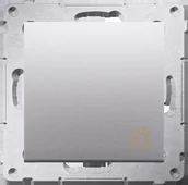 Wyłączniki światła i elektryczne - Kontakt KONTAKT_SIMON Przycisk zwierny światło SIMON 54 Srebrny DS1A.01/43 - miniaturka - grafika 1