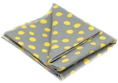 Pieluchy - Motherhood Pieluszka flanelowa KROPKI ŻÓŁTE NA SZARYM - miniaturka - grafika 1