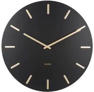 Zegary - Karlsson Zegar ścienny Charm black with gold battons by (KA5716BK) - miniaturka - grafika 1
