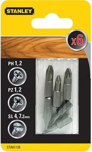 Stanley KOŃCÓWKI WKRĘTARSKIE ZESTAW MIESZANY 6 EL STA61120-XJ - Narzędzia warsztatowe - miniaturka - grafika 2