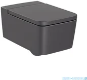 Miski WC - Roca Inspira Square Rimless miska wc podwieszana Onyks A346537640 - miniaturka - grafika 1