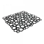 Akcesoria do armatury i ceramiki - KRATKA DO ZLEWU 29X29CM MIĘKKA BĄBLE CZARNA - miniaturka - grafika 1