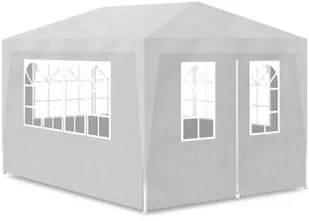 vidaXL Namiot imprezowy, 3 x 4 m, biały - Pawilony ogrodowe - miniaturka - grafika 9