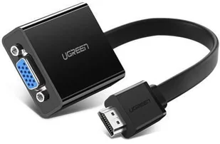 UGREEN Ugreen konwerter cyfrowego sygnału HDMI na sygnał analogowy VGA, do komputerów PC, laptopów, urządzeń Chromebook,  Raspberry Pi, Macbook, Apple TV, obsługa rozdzielczości 1080p, kolor: czarny 40248 - Adaptery i przejściówki - miniaturka - grafika 3
