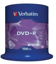 Verbatim DVD+R 43551 4.7GB 16x cake 100 SZT - Nośniki danych - miniaturka - grafika 2