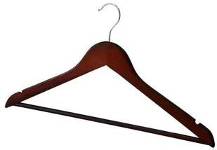 Wieszak drewniany RONDO komplet 10 szt ciemny brąz W.RONDO.C.BR.10.FSC - Wieszaki do szafy - miniaturka - grafika 5