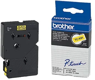 Brother oryginalny taśma do drukarek etykiet, , TC-691, czarny druk/żółty (TC691) - Taśmy do drukarek barwiące - miniaturka - grafika 4