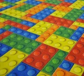 Wykładziny - WYKŁADZINA DYWAN DZIECIĘCY KLOCKI KOLOROWE 2m szer 62zł m EFEKT 3 D ! - miniaturka - grafika 1