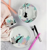 Miseczki i talerzyki dla dzieci - Lubiana DOMEK MISIA 8621 KOMPLET OBIADOWY DLA DZIECI 3 EL FIOLETOWY PORCELANA 36503M102035001 - miniaturka - grafika 1