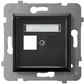 Klawisze i ramki - Ospel Obudowa gniazda pojedynczego typu Keystone prosta GPK-1U/p/33 czarny metalik Aria - miniaturka - grafika 1