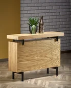 Konsole i sekretarzyki - HALMAR Konsolka rozkładana INFERNO okleina dąb naturalny, czarne nóżki - miniaturka - grafika 1