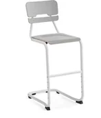 Meble do szkół i przedszkoli - AJ Produkty Krzesło szkolne LEGERE I, H 650 mm, biały, szary - miniaturka - grafika 1
