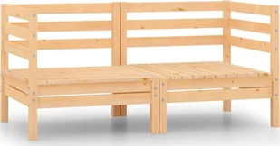 VidaXL Ogrodowe siedziska narożne, 2 szt., lite drewno sosnowe 806582 - Sofy ogrodowe - miniaturka - grafika 2