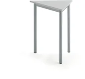 Meble do szkół i przedszkoli - AJ Produkty Biurko BORS TRIANGEL, 700x600x720 mm, szary laminat, szary aluminium - miniaturka - grafika 1