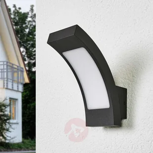 LAMPENWELT.COM Szaro-grafitowy kinkiet zewnętrzny LED Juvia, IP54 - Lampy ogrodowe - miniaturka - grafika 2