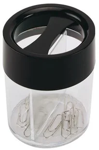 Q-CONNECT Pojemnik magn na spinacze duży transparentny czarny KF02133 - Akcesoria na biurko - miniaturka - grafika 3