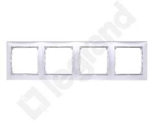 Legrand 770354 VALENA Ramka X4 POZIOM ALUMINIMU/SREBRO - Klawisze i ramki - miniaturka - grafika 2