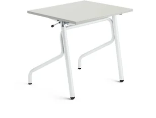 AJ Produkty Biurko szkolne z regulacją wysokości ADJUST, 700x600 mm, HPL, szary, biały - Meble do szkół i przedszkoli AJ Produkty Biurko szkolne z regulacją wysokości ADJUST, 700x600 mm, HPL, szary, biały - Meble do szkół i przedszkoli - miniaturka - grafika 1