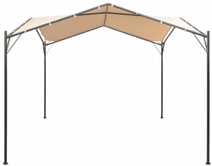 vidaXL Altana/namiot ogrodowy, 4x4 m, stal, beżowy - Pawilony ogrodowe - miniaturka - grafika 15