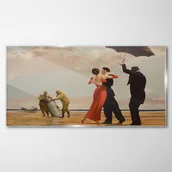 Obrazy i zdjęcia - PL Coloray Obraz Szklany plaża ratownictwo Banksy 140x70cm - miniaturka - grafika 1