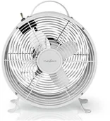 Wentylatory - Nedis Nedis FNCL10WT20 - Wentylator stołowy RETRO 20W/230V biały 25 cm - miniaturka - grafika 1