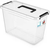 Pudła i pojemniki do przechowywania - Inny Wytrzymały Przezroczysty Pojemnik z Pokrywką 13 l SimpleStore Orplast - miniaturka - grafika 1